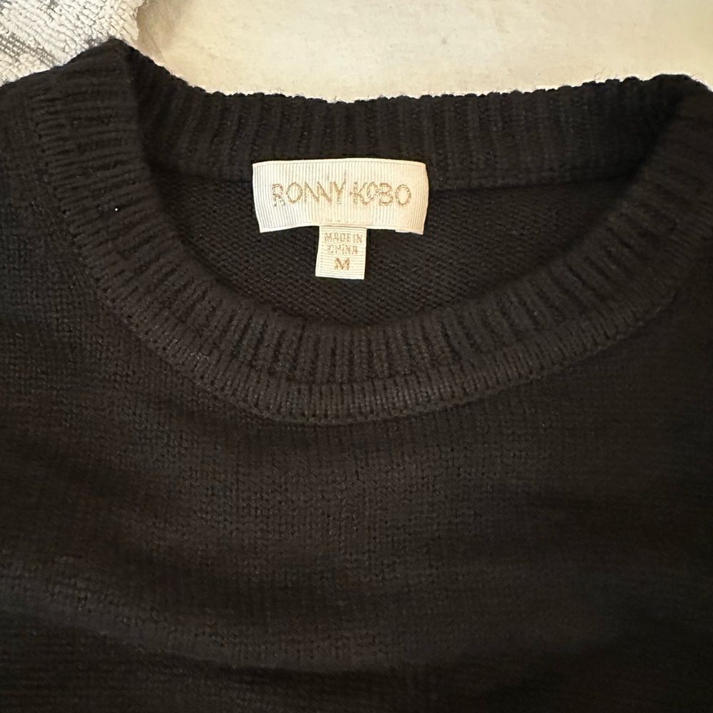 Ronny Kobo Sumal Knit Dress in Black-N8 - Picture 5 of 8